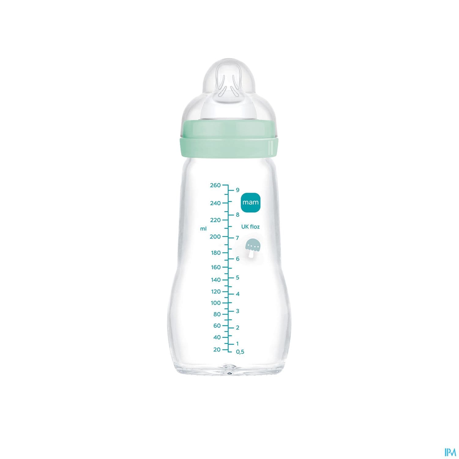 BIB MAM VER 1AGE DEB/2 BLEU 260ML