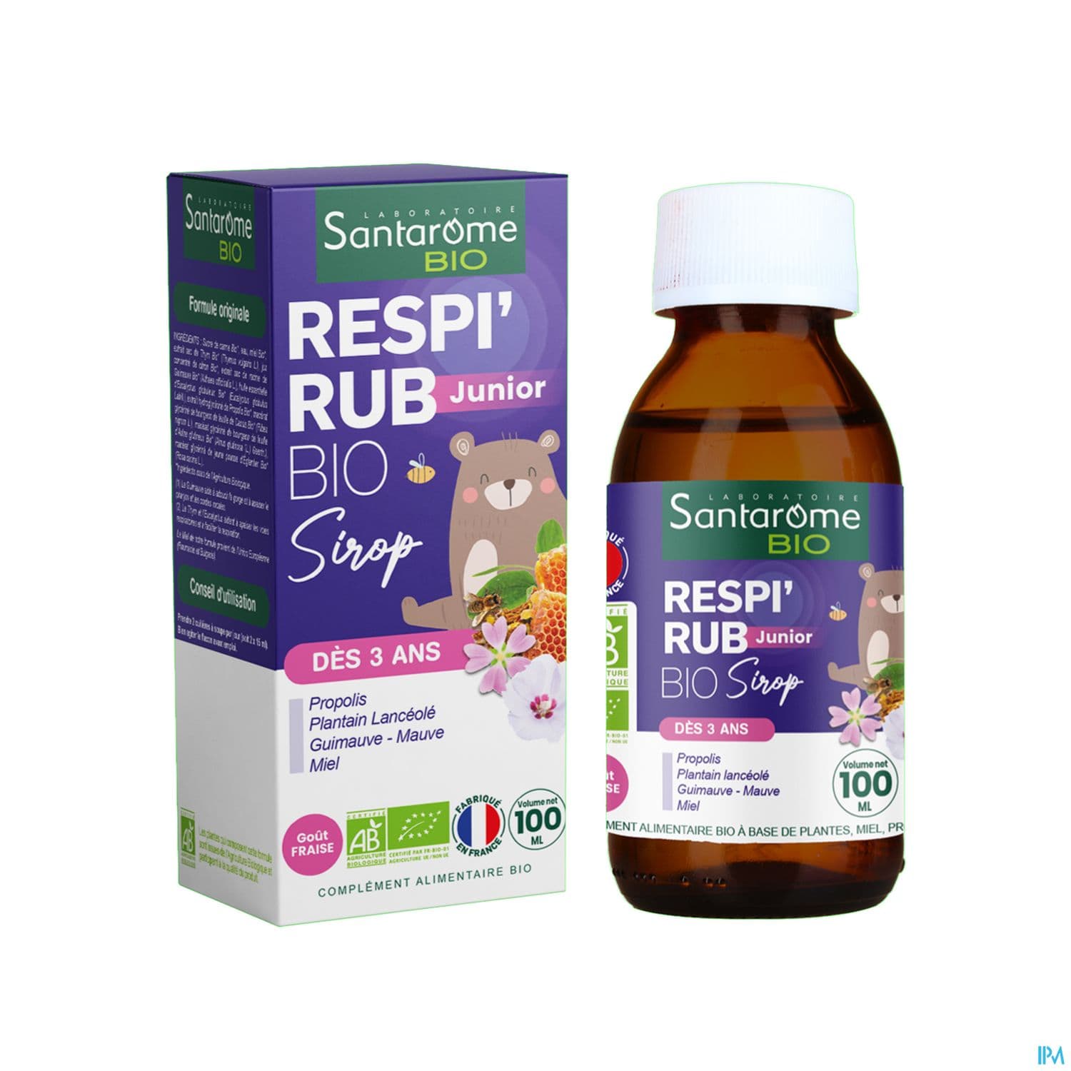Santarome Respi Rub Sirop Junior Bio 100ml