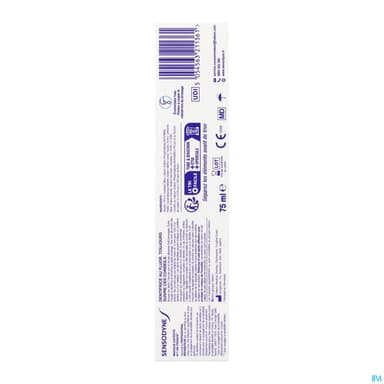 Sensodyne Pro Reparateur Pate Dentifrice Eclat Blancheur 75ml