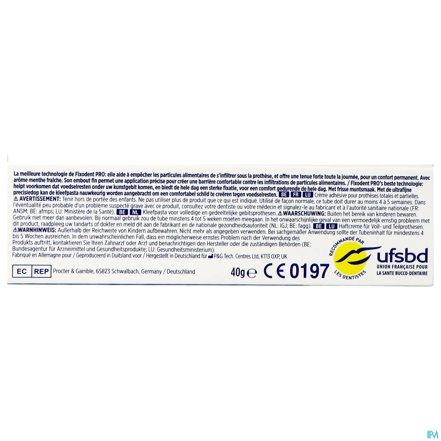 FIXODENT PRO ULTIMATE FRAIS 40G
