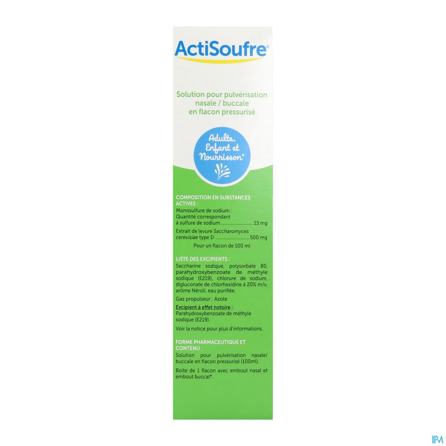 Actisoufre Solution Pour Pulverisation Nasale Buccale 100ml