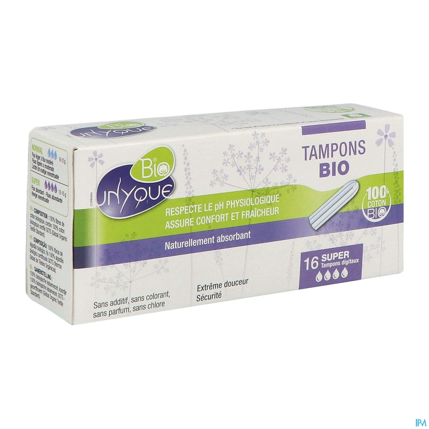 UNYQUE TAMPON DIGITAL BIO SUPER 16