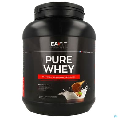 Eafit Pure Whey Poudre Pour Boisson Chocolat Noisette 750g