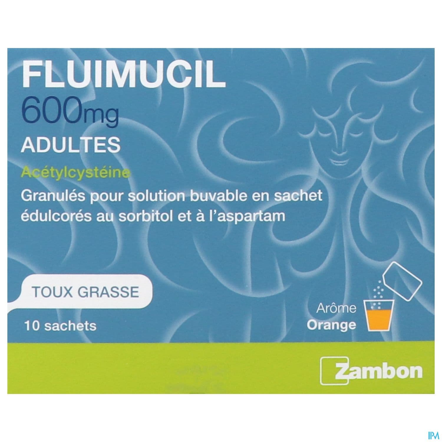 Fluimucil 600mg Adultes Granules Pour Solution Buvable En Sachet Edulcores 3g 10