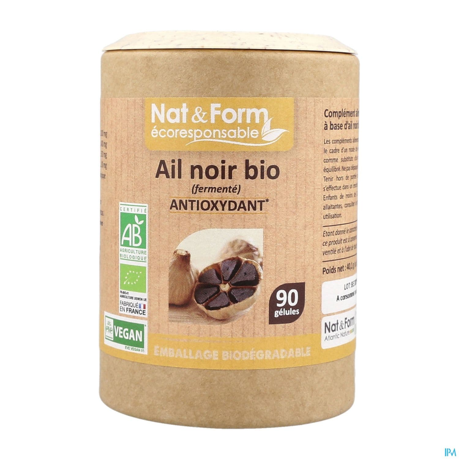 Nat Et Form Ecoresponsable Ail Noir Bio Gelule Vegetale 90