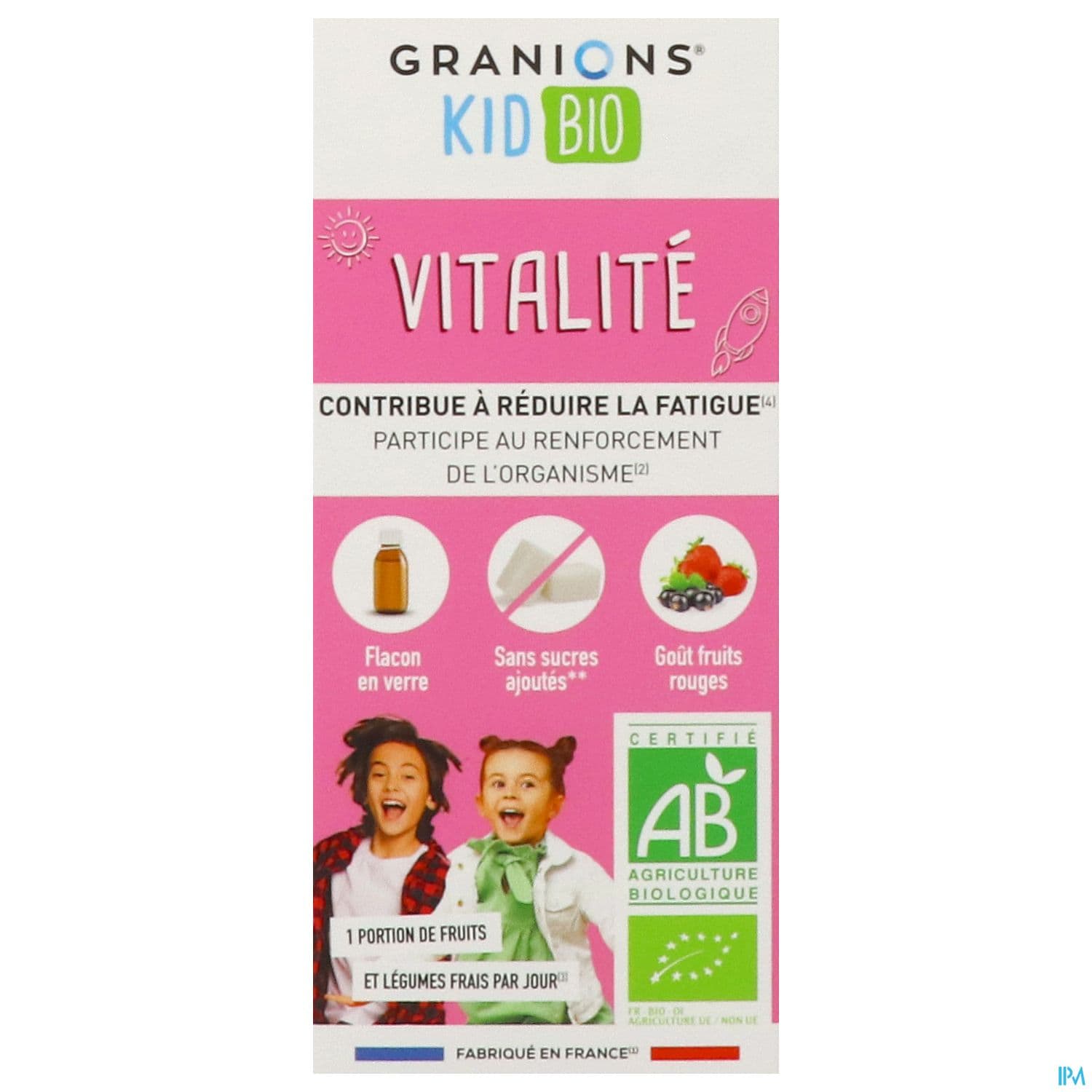 Granions Kid Bio Vitalite Solution Buvable Fruits Rouges 125ml