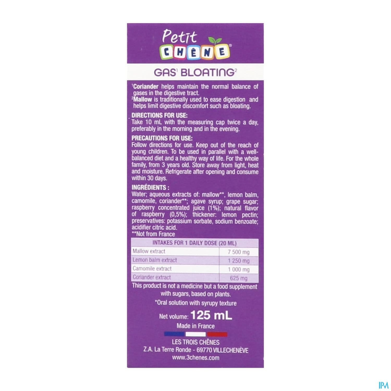 PETIT CHENE GAZ BALLONNEMENT 125ML
