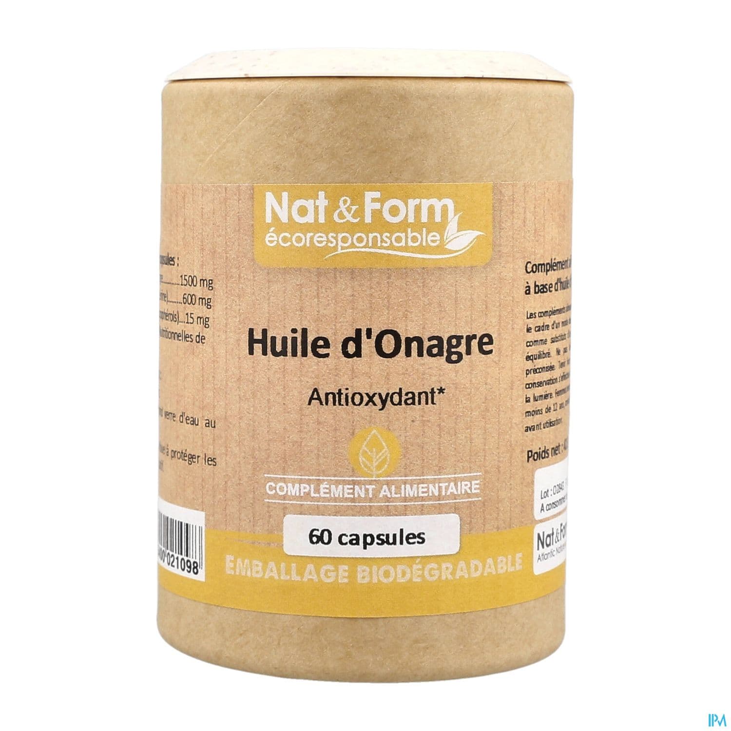 Nat Et Form Ecoresponsable Huile Onagre Capsule 60