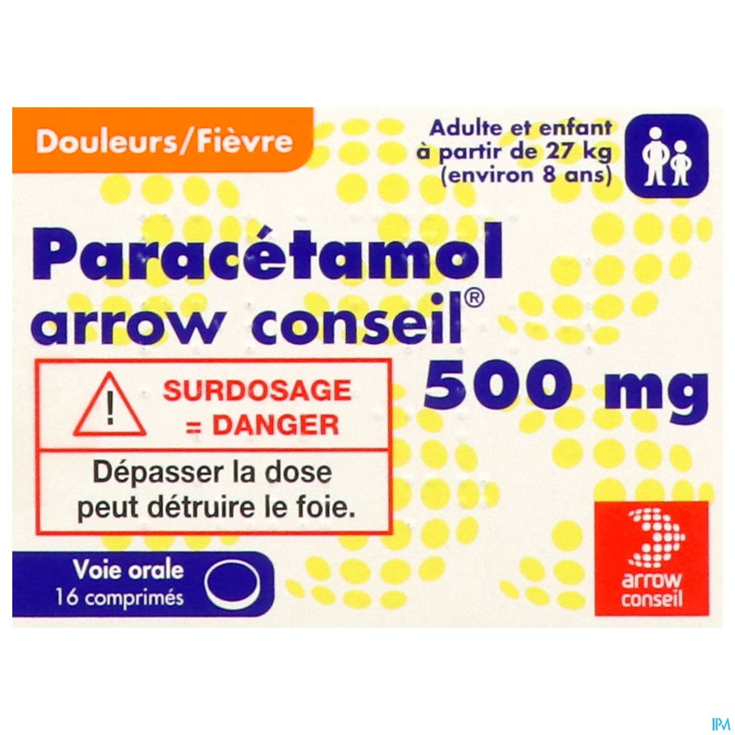 Paracetamol Arrow Conseil 500mg Comprime 16