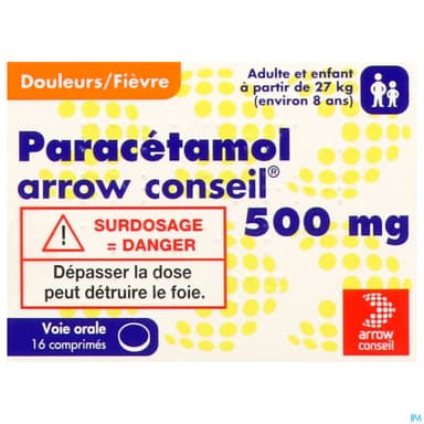 Paracetamol Arrow Conseil 500mg Comprime 16