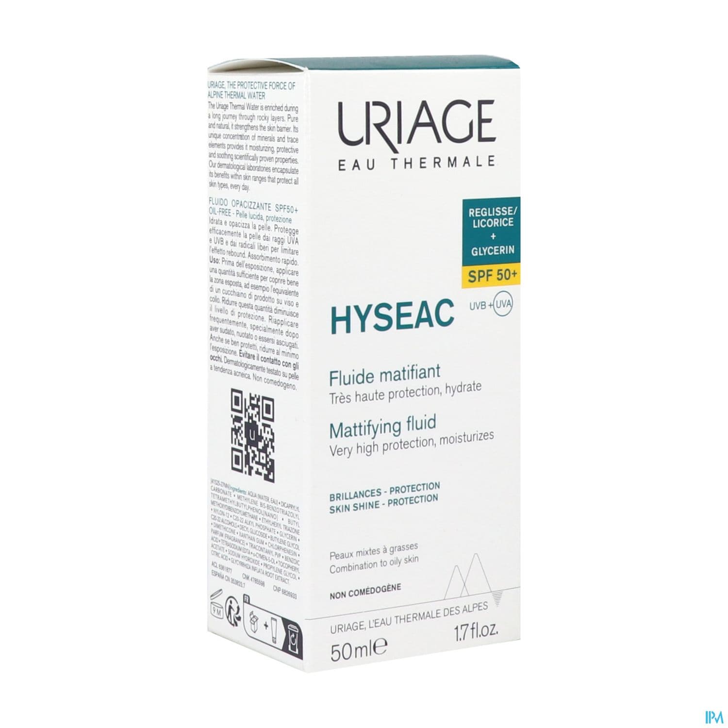 URIAGE HYSEAC FLUIDE SPF 50+ 50ML