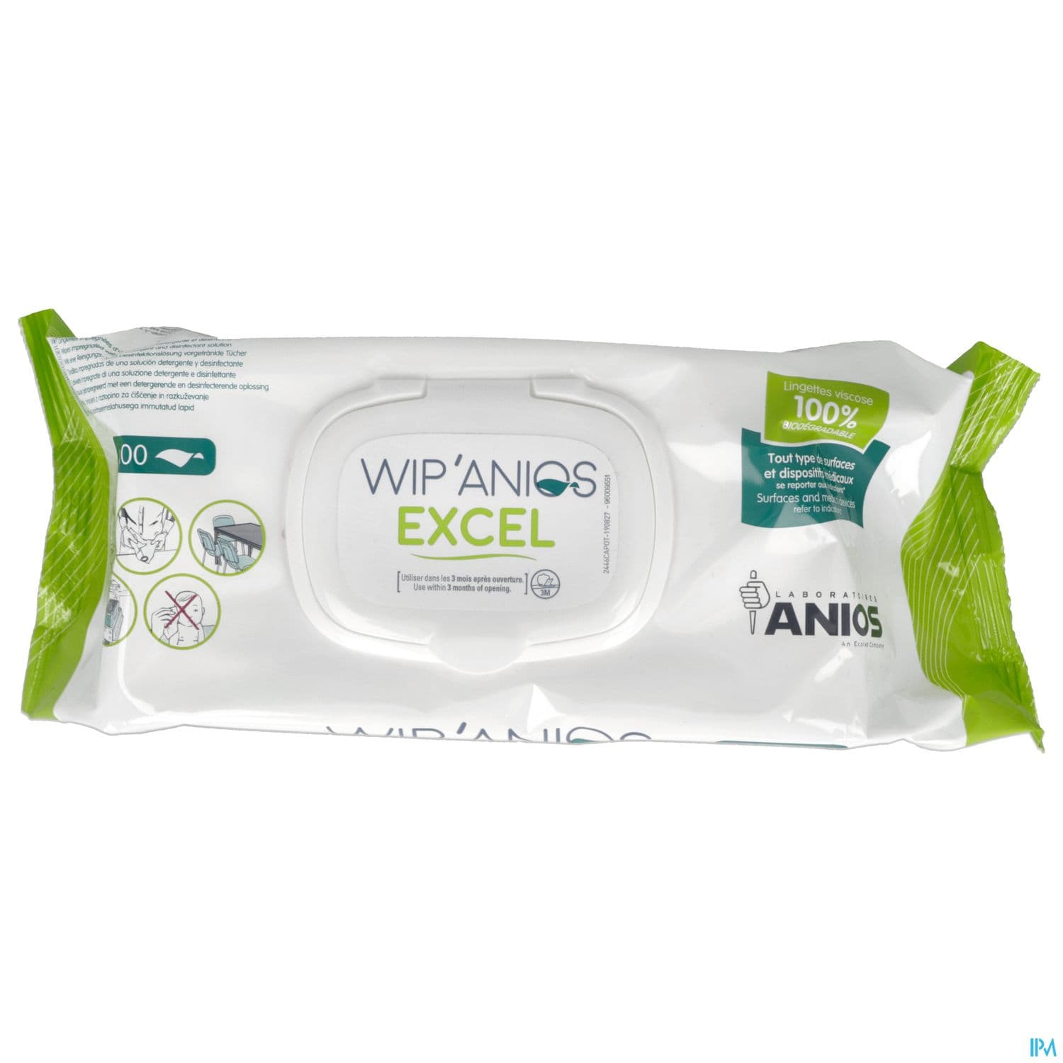 Wip Anios Excel Lingette Desinfectante 100
