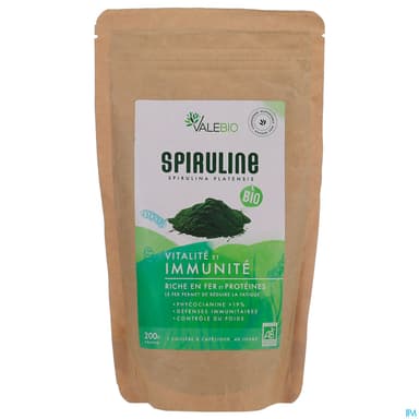 Valebio Super Aliments En Poudre Spiruline Bio 200g
