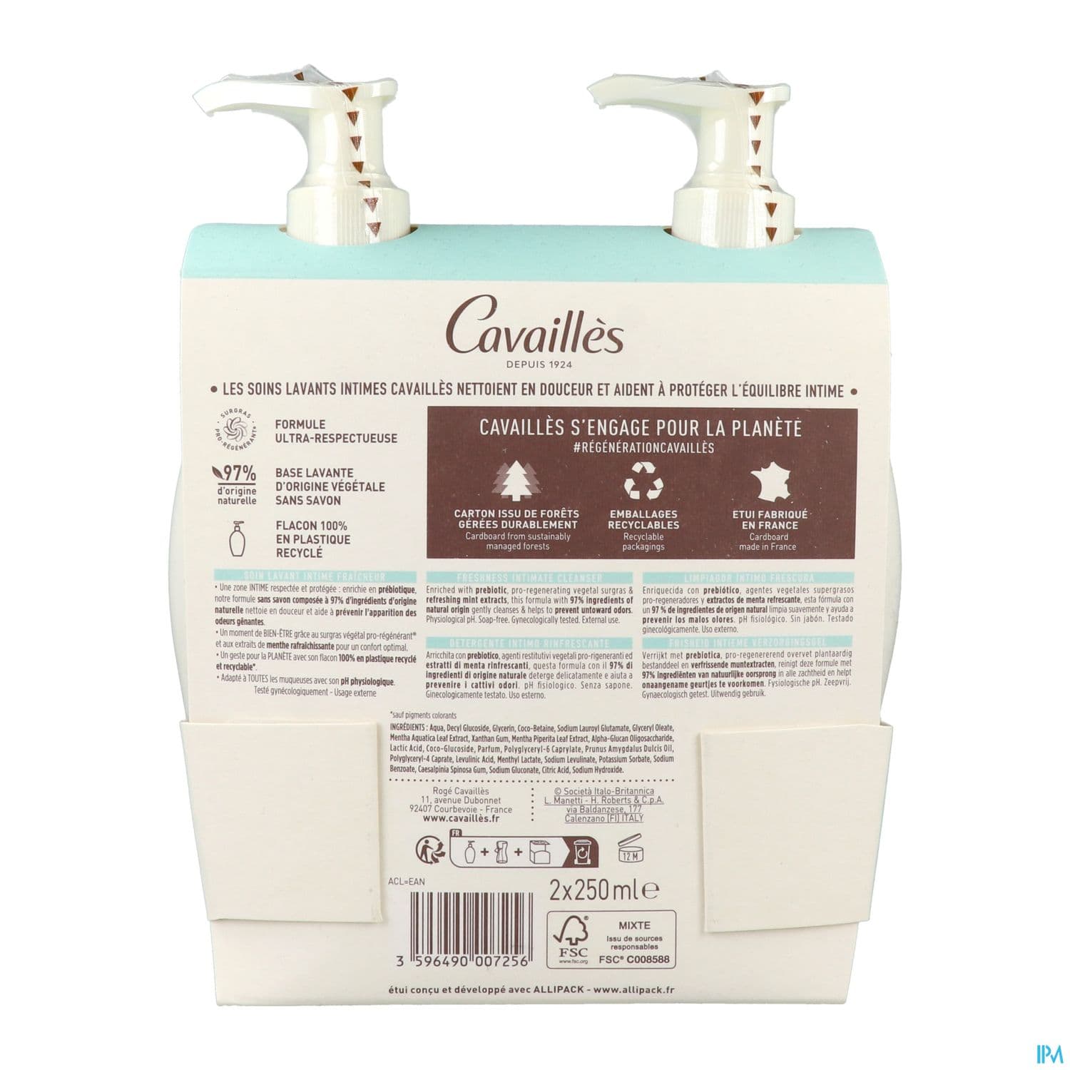 CAVAILLES LAV INT FRAICHEUR 250ML2
