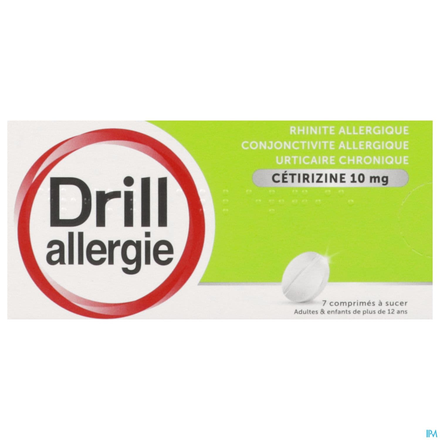 Drill Allergie Cetirizine 10mg Comprime A Sucer 7
