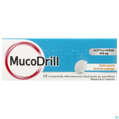 MUCODRILL 600MG CPR EFF SS SUCRE EDU SUC T/10