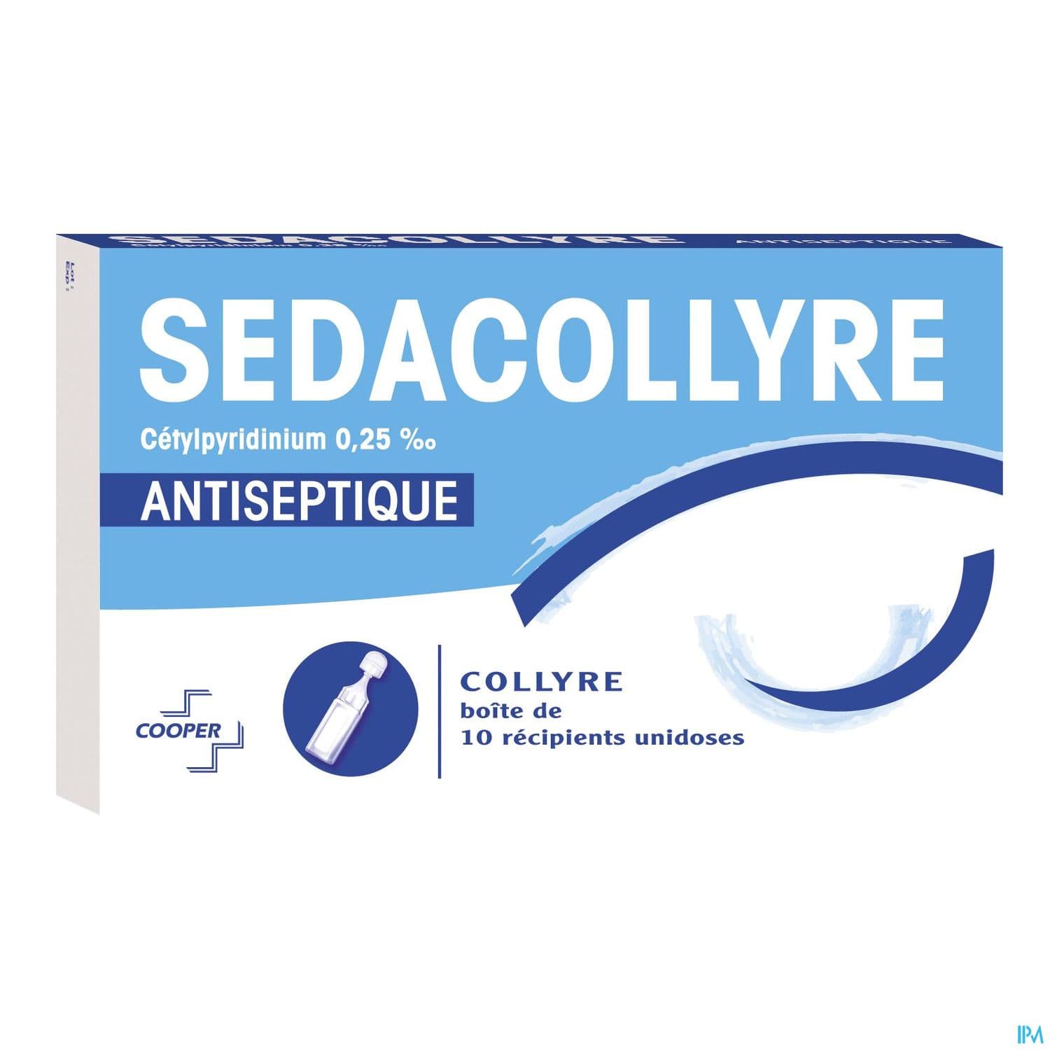 Sedacollyre Cetylpyrid 0.025% Collyre Unid 0ml4 10