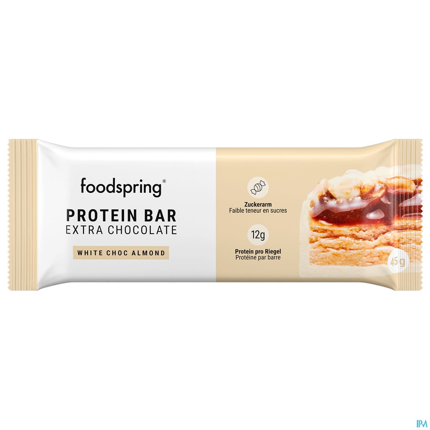 Foodspring Protein Bar Extra Chocolate White Chocolate Almond 45g