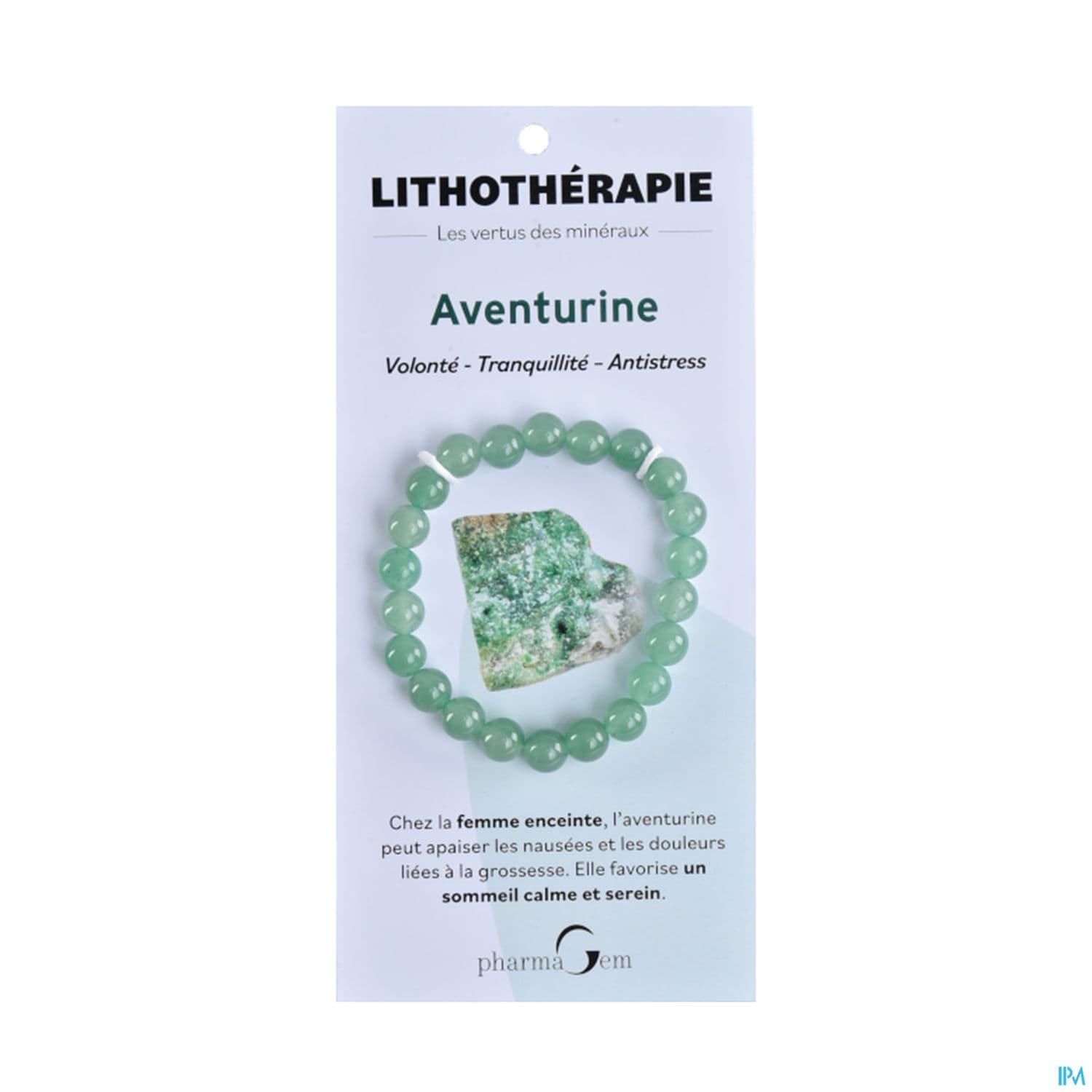 Pharmagem Bracelet Lithotherapie Aventurine 8mm