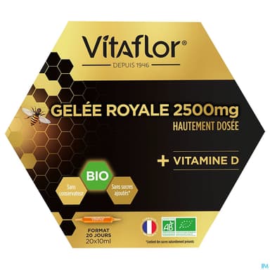 Vitaflor Bio Gelee Royale 25000mg + Viamine D 10ml X20