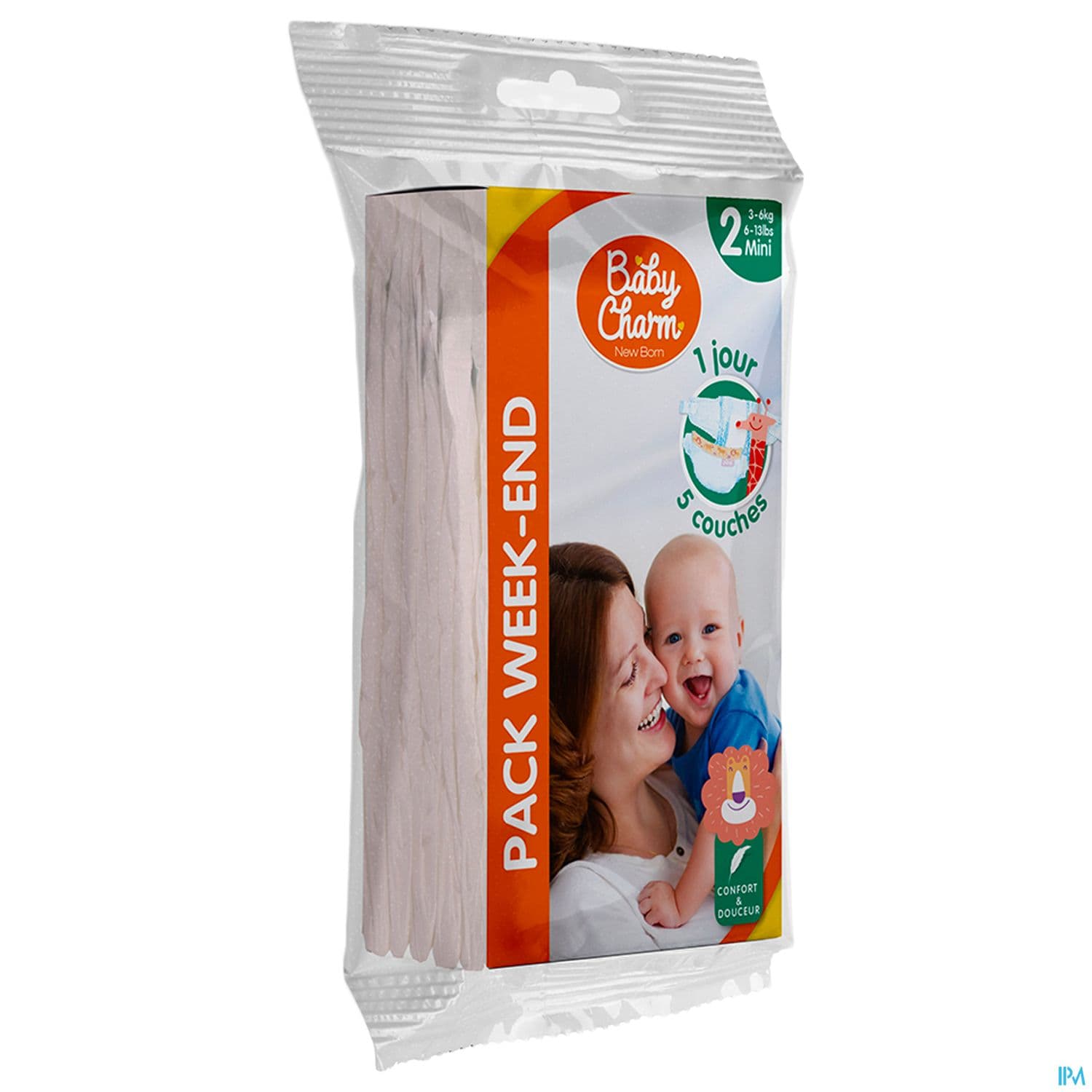 BABY CHARM COUCHE MINI3-6KG PACK5