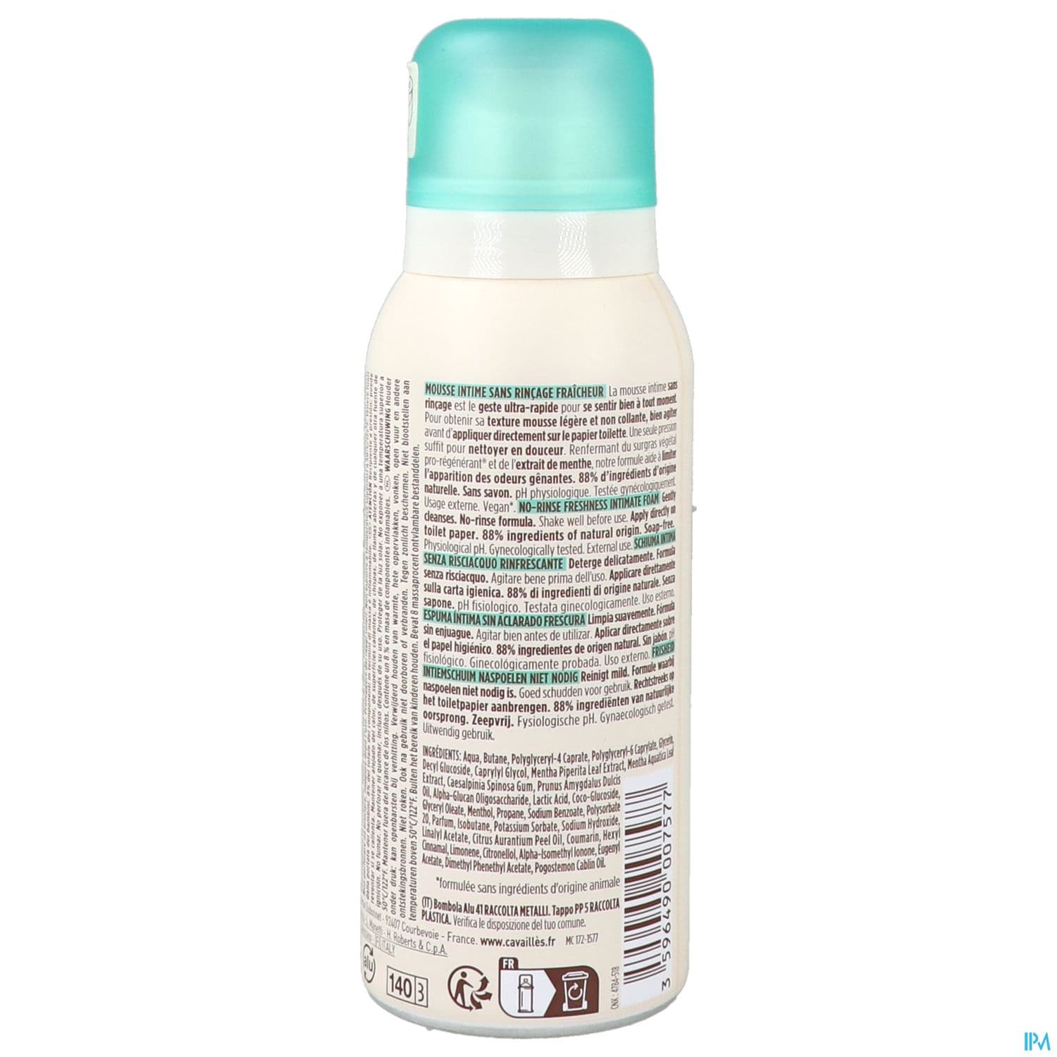 CAVAILLES MOUSSE INT FRAICH 100ML