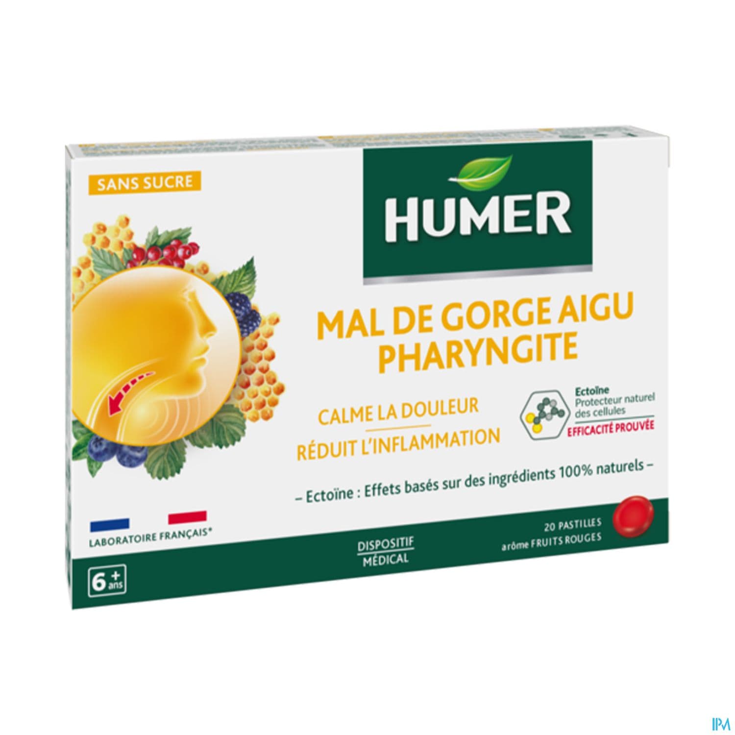 Humer Mal Gorge Aigu Pharyngite Fruits Rouges Pastille 20