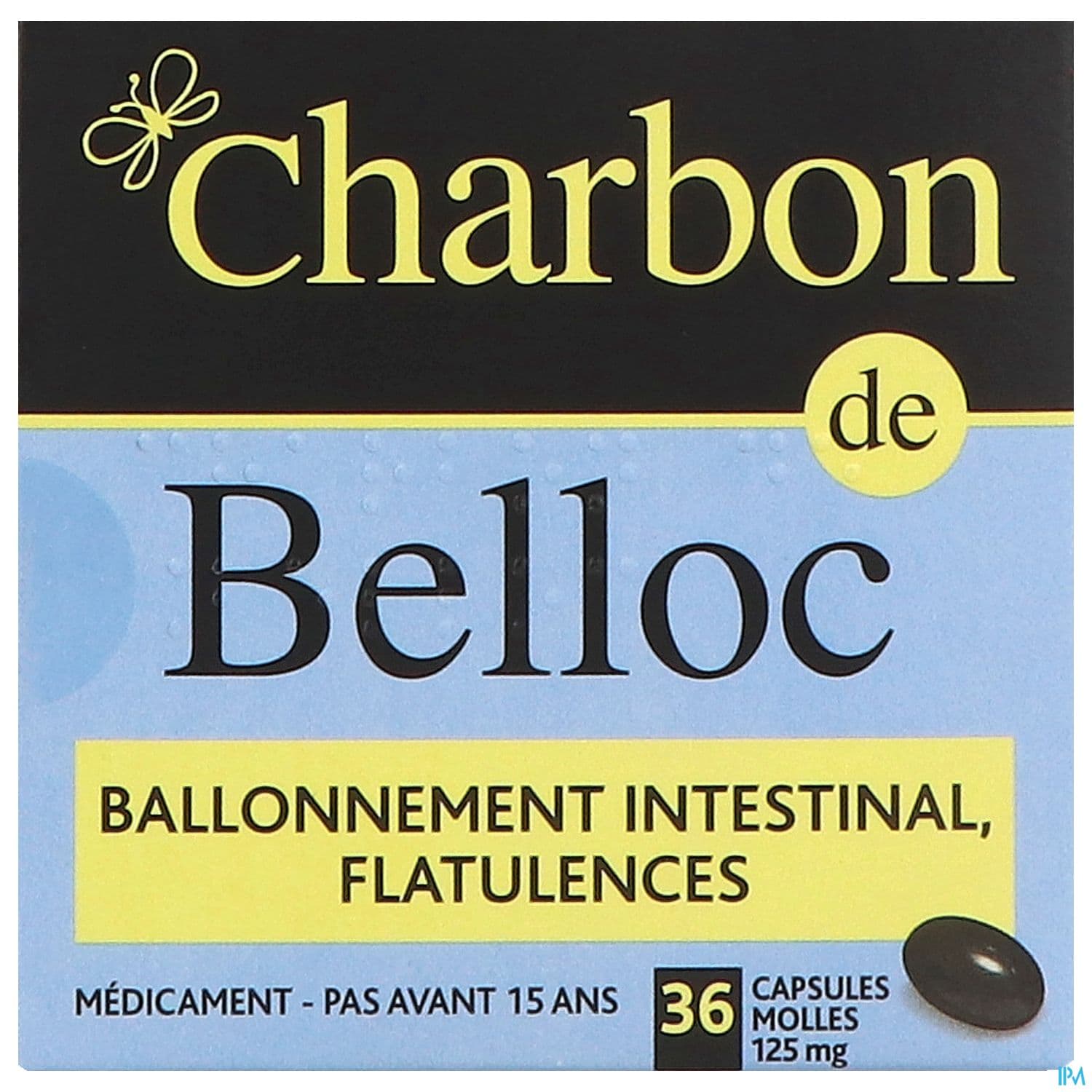 Charbon Belloc 125mg Capsule Molle 36