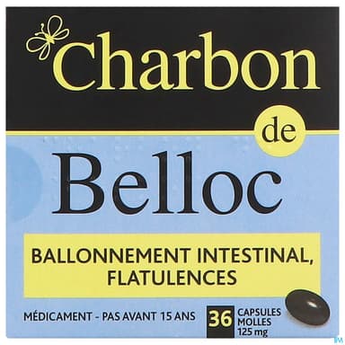 Charbon Belloc 125mg Capsule Molle 36