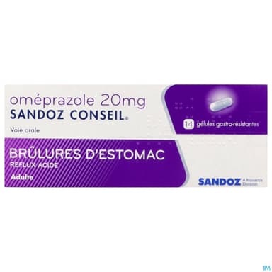 OMEPRAZOLE 20MG SAND CONS GEL 14