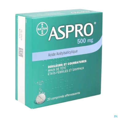 ASPRO 500MG CPR EFF 20