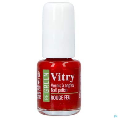 Vitry Be Green Vernis Ongles Rouge Feu 6ml