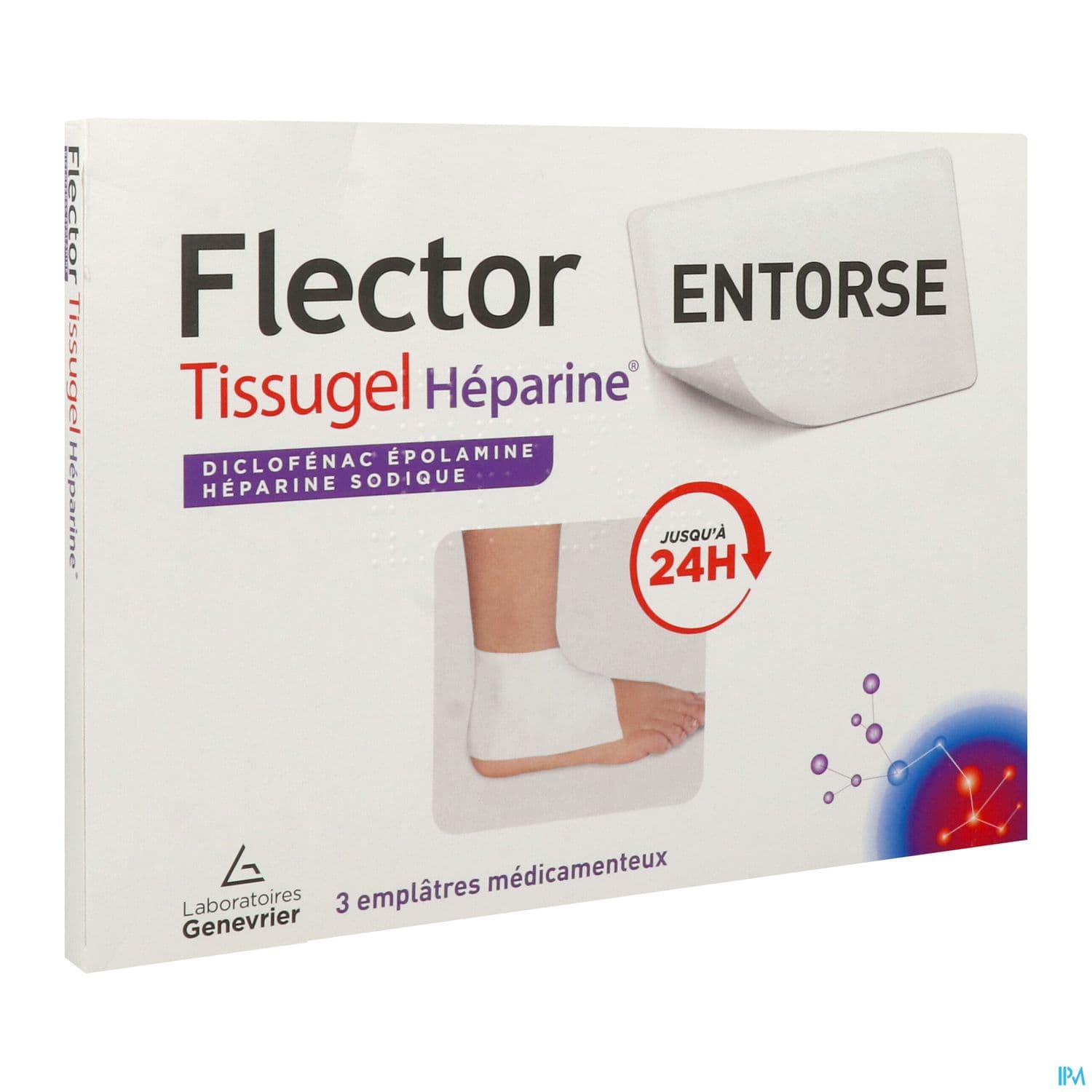 Flector Tissugel Heparine 1g/40000 Ui/100g Emplatre X3