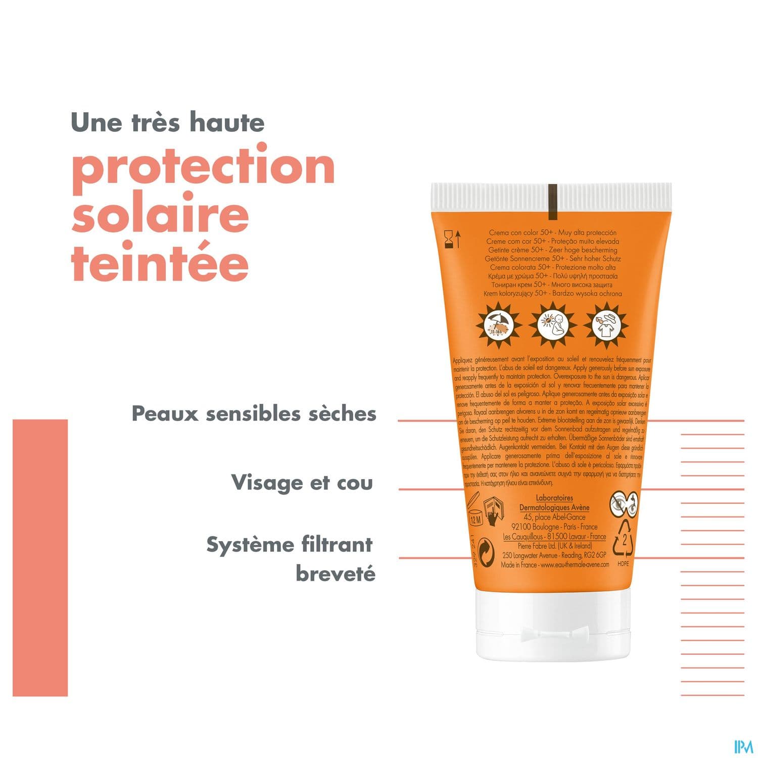 Eau Thermale Avene Solaire Creme Spf50+ Teintee 50ml