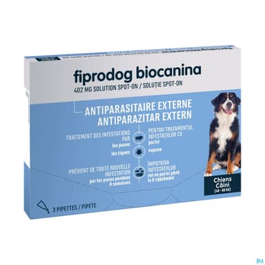 FIPRODOG402MG SPOTON TG/CHIEN PIP3