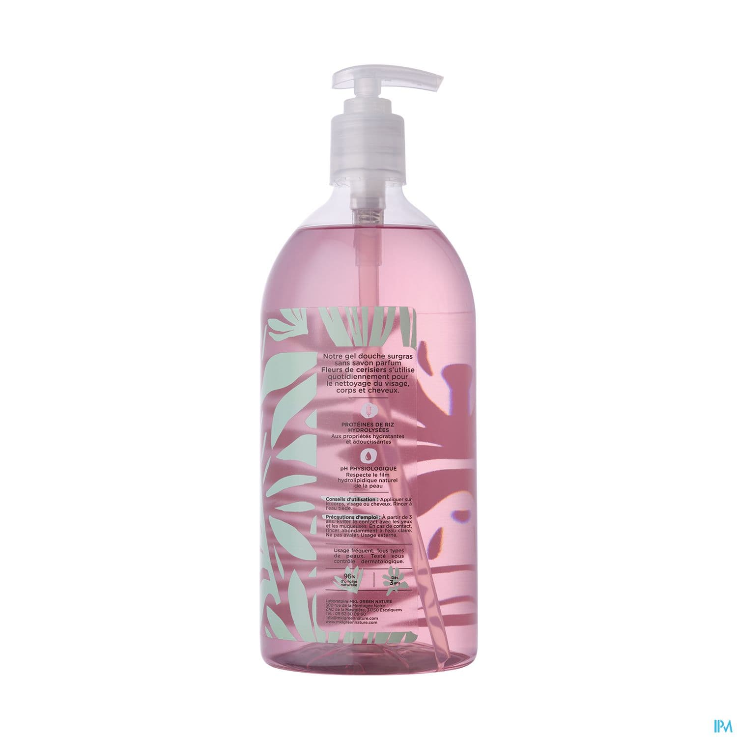 Mkl Green Nature Gel Douche Fleurs De Cerisiers Cosm'ethik 1l