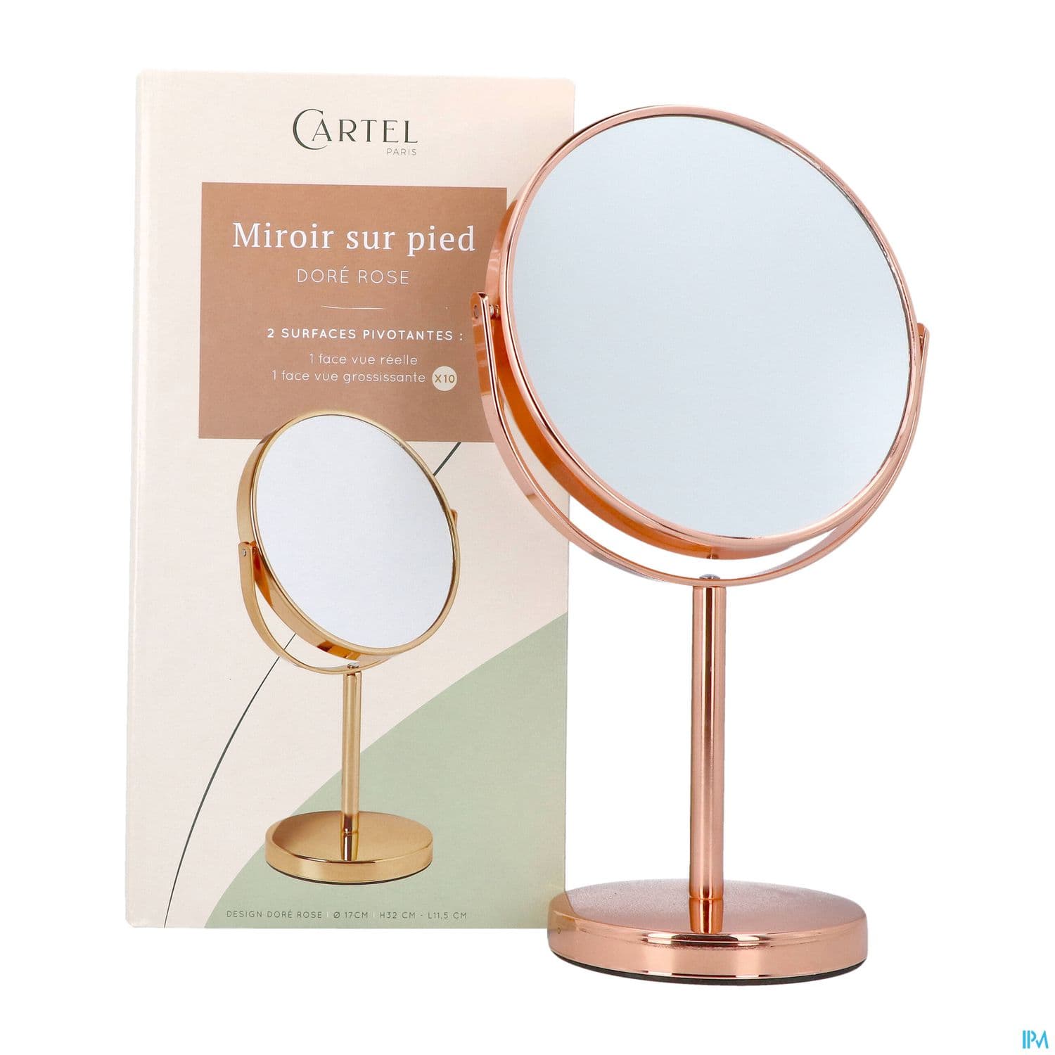 Cartel By Vitry Miroir Pied Or Rose X10 17cm