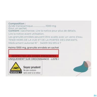 Haima 1000mg Granules Enrobes En Sachet 12