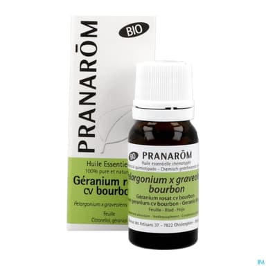 Pranarom Huile Essentielle Bio Geranium Rosat Bourbon Feuille 10ml
