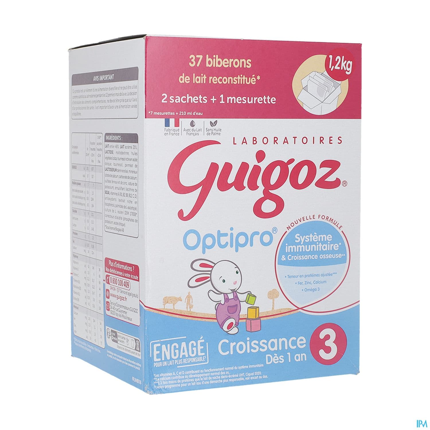 Guigoz 3 Optipro Croissance Poudre 1kg2