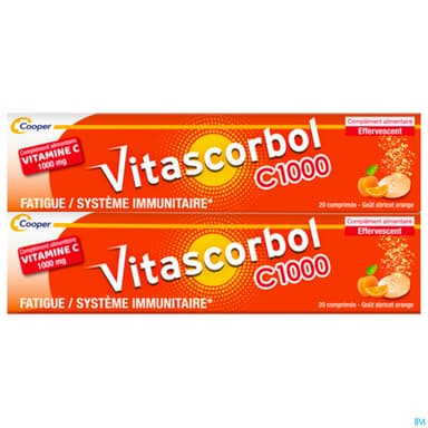 Cooper Vitascorbol C1000 Comprime Effervescent 20 X2