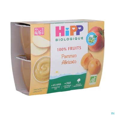 HIPP COMPOTE POM ABRIC COUP 100GX4