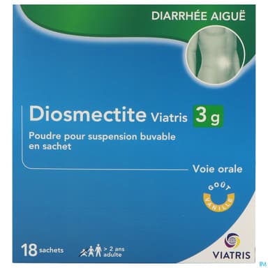 Diosmectite Viatris 3g Poudre Pour Suspension Buvable Sachet 18