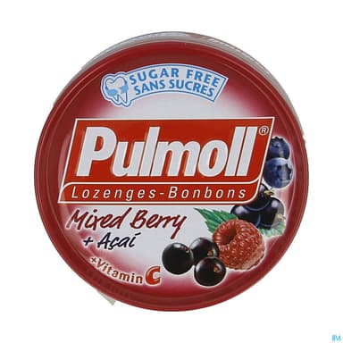 Pulmoll Fruits Rouges Pastille Sans Sucre 45g