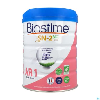 Biostime Antiregurgitation 0/6 Mois Bio Poudre 800g