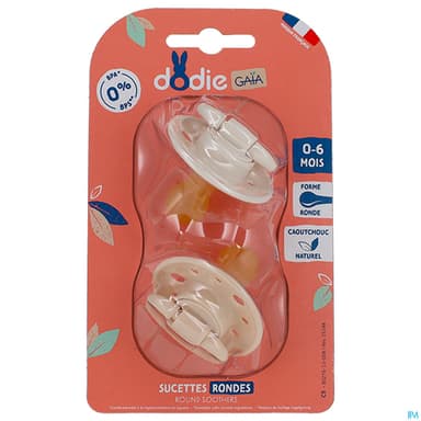 Dodie Sucette Ronde 0/6mois X2