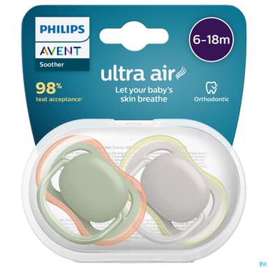 Avent Sucette Ultra Air Mixte Neutre 6/18mois