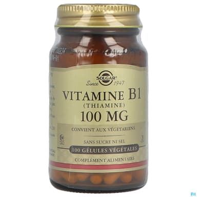 SOLGAR VIT B1 100MG GELUL VEG100