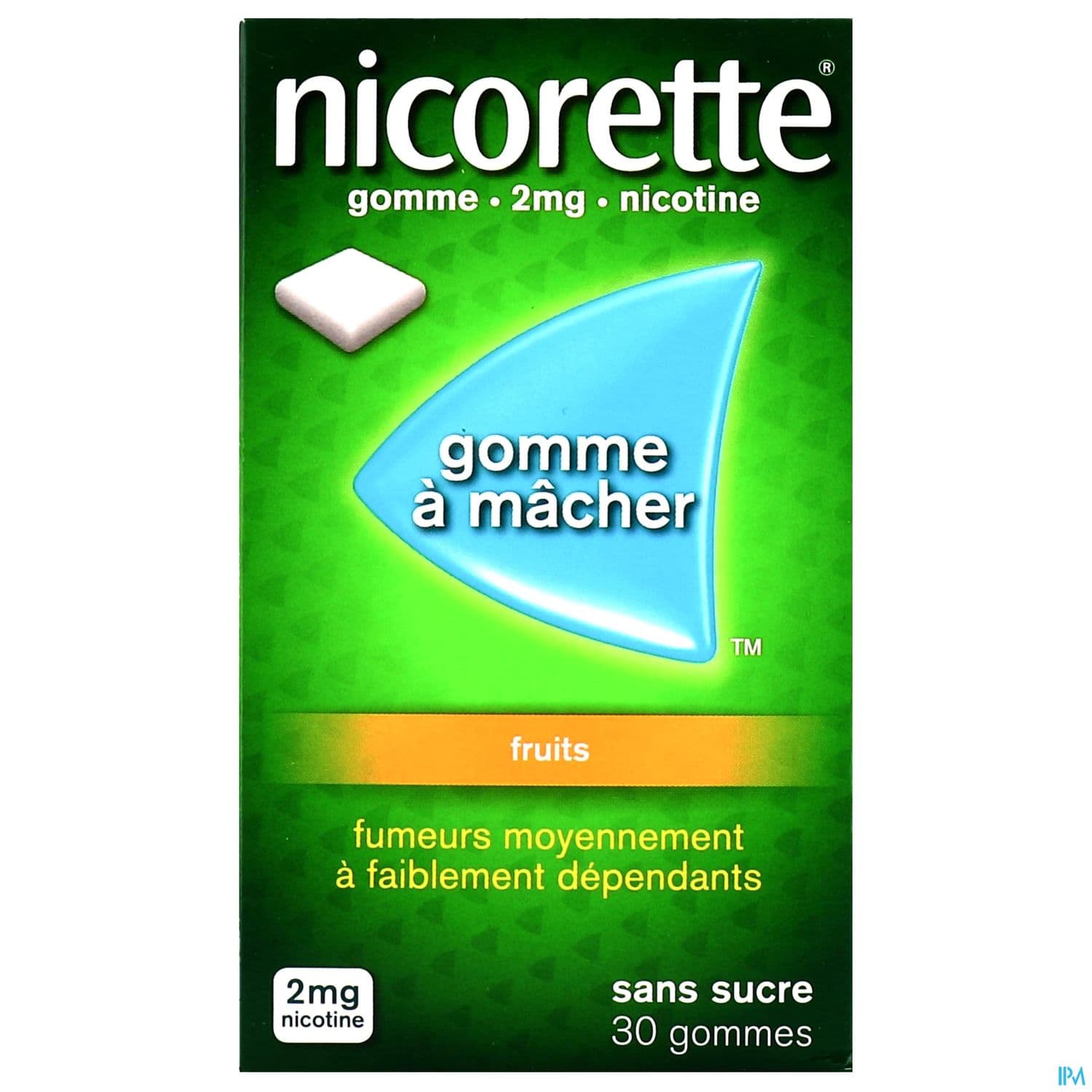 NICORETTE 2MG GOM MED SS SUC FRTS PLQ/30