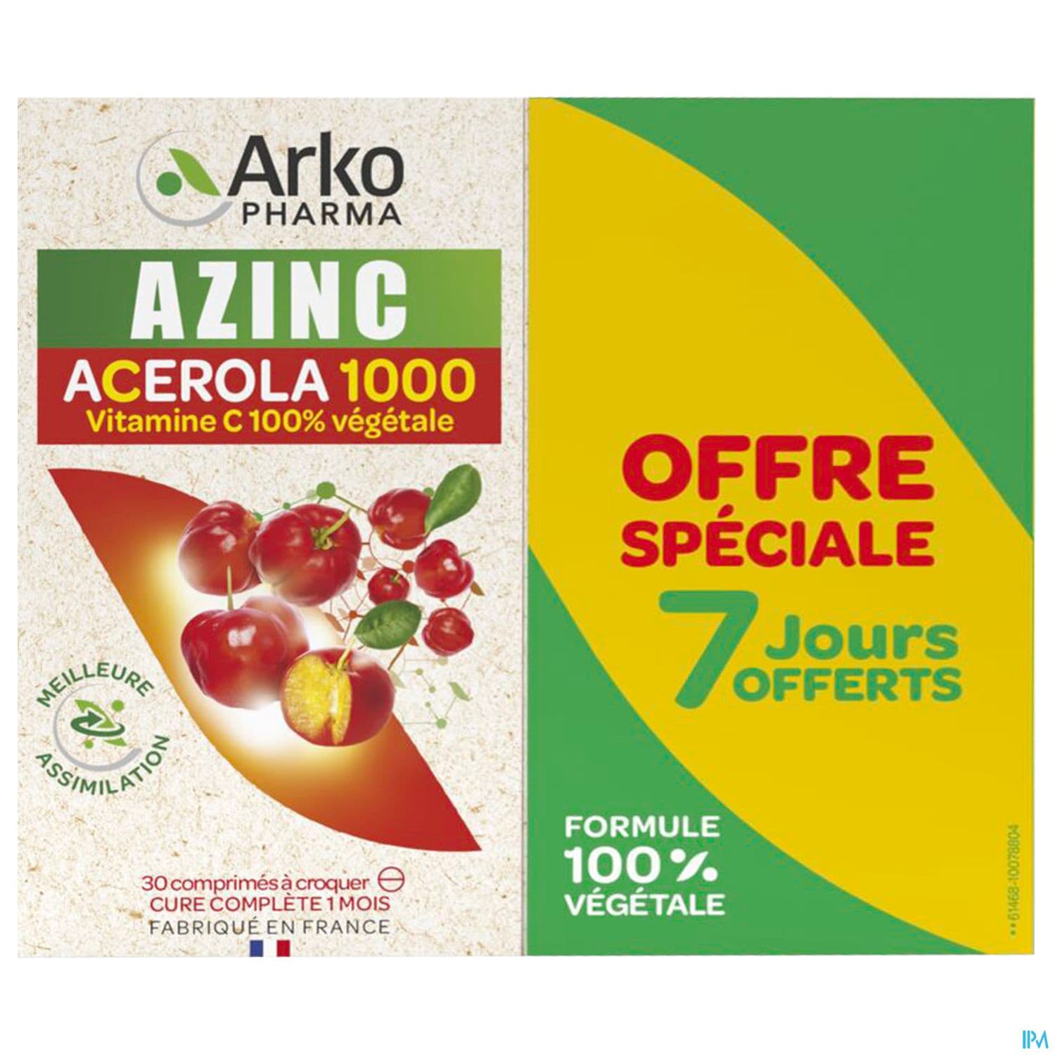 AZINC VEGETAL ACEROLA 1000 CPR30X2